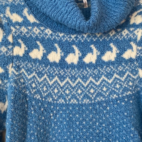 Free People Love Notes Printed Sweater (Blue Bunny) - Picture 5 of 8